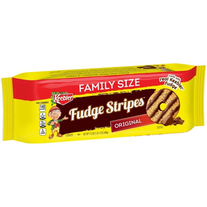 Keebler fudge stripes nutrition facts