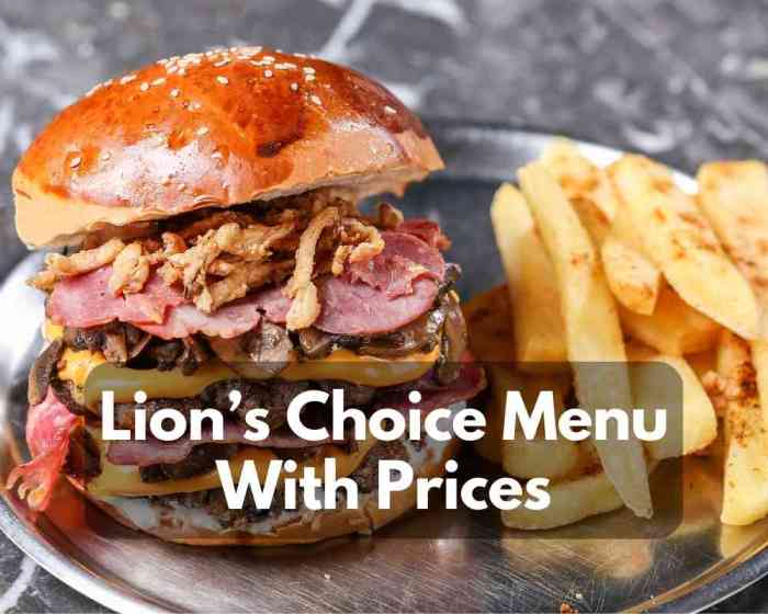 Lions Choice Nutrition Facts A Comprehensive Guide