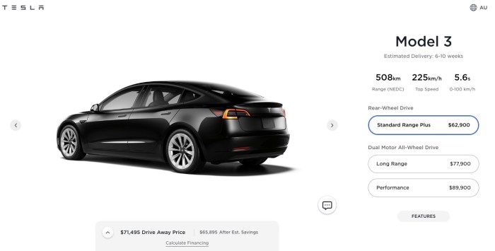 Tesla new electric car price